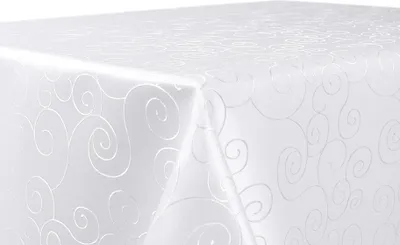 Produktbild von Tischdecke Ornamente, bügelfrei, fleckabweisend, pflegeleicht, Farbe und Größe wählbar,Weiß