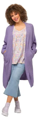 Produktbild von Ulla Popken, Damen, große Größen, Long-Strickjacke, Eggshape, Oversized, Flederm