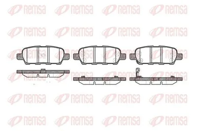 Produktbild von REMSA Bremsbeläge Satz Hinten Bremsklötze für NISSAN Qashqai / Qashqai +2 I (J10, NJ10) 0876.01