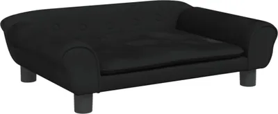 Zdjęcie produktu dla vidaXL Legowisko dla psa czarne 70x48x22 cm aksamitne