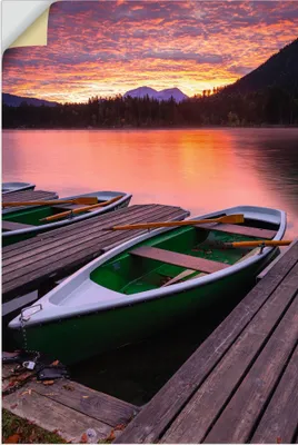 Produktbild von ARTland Wandbild, selbstklebend Sonnenaufgang am Hintersee Größe: 80x120 cm
