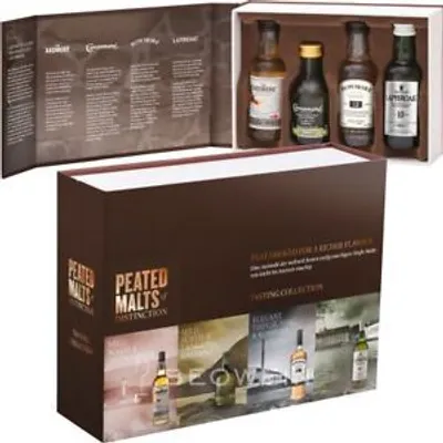 Produktbild von Peated Malts of Distinction Collection Geschenkset Ardmore Connemara Bowmore Laphroaig | 40 % vol | 4 x 0,05 l