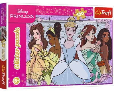 Obrázek produktu pro Puzzle 100 dílků Disney Princezny, třpytivé, TREFL