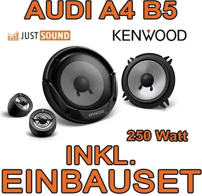 Produktbild von Kenwood KFC-E130P - 13cm Lautsprecher Einbauset passend für Audi A4 B5 - justSOUND