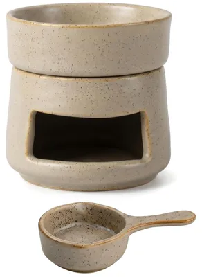 Produktbild von Keramische Duftlampe mit Teelöffel und Räucherstäbchenhalter, 150 ml
