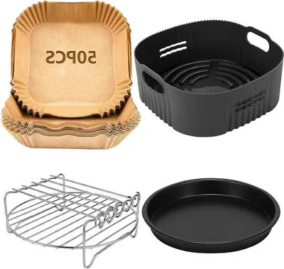 Immagine prodotto di Stampi in silicone per accessori per asciugacapelli XXL - Friggitrice ad aria 73 l, 4 pezzi.