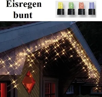 Produktbild von Best Season LED-Icicle, 144tlg., ca. 0,4 x 4 m Farbe bunt, outdoor, mit Trafo, Kabel:schwarz, 498-51