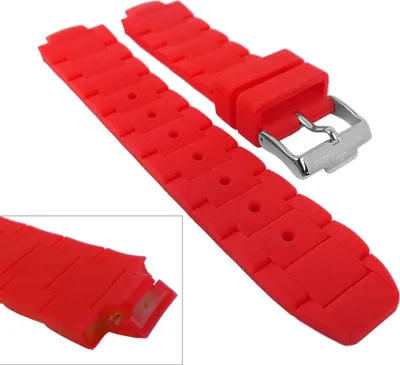 Produktbild von Jacques Lemans Milano Uhrenarmband Silikon 1-1695 1-1748, Farbe:rot