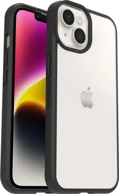 Image de Coque Otterbox React pour iPhone 14 Plus, transparente et noire