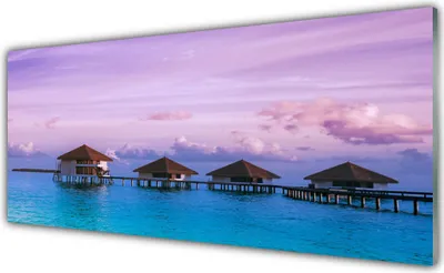 Produktbild von Glasbilder 125x50 Wandbild Druck auf Glas Meer Architektur