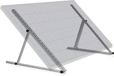Produktbild von Zelsius Aluminium Solarmodul Halterung, von 0 bis 90 Grad, für ein Panel, Stützstange 114 cm
