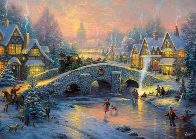 Produktbild von Puzzle 1000 Teile Winterliches Dorf