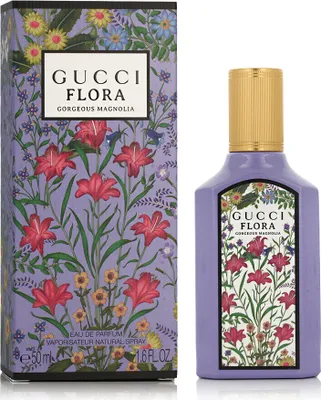 Zdjęcie produktu dla Gucci Flora Gorgeous Magnolia, Kobiety, 50 ml, Butelka jednorazowa, Jeżyna, Magnolia, Paczula