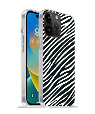Produktbild von MuchoWow® Handyhülle Schutzhülle Hülle für Apple iPhone 14 Pro - Softcase Tiermuster - Zebra - Schwarz Silikon Softcase Handy Hülle - Umschlag