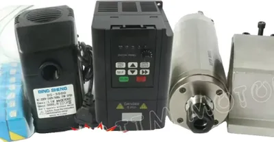 Produktbild von Wassergekühlter Spindelmotor, 2,2 kW Leistung, 24000 U/min Drehzahl, Braun