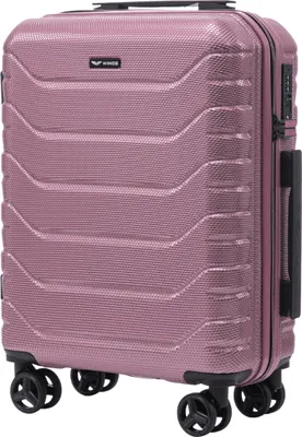 Image de WINGS Cabine Trolley CRAKE Coque rigide 4 roulettes TSA Rose 54 cm