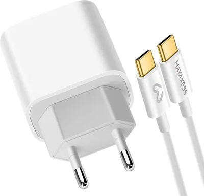 Produktbild von Mayaxess, 20W Netzteil für iPhone 17 Air mit 1m USB-C Kabel, Weiß