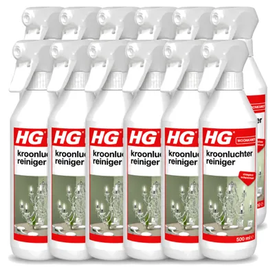 Produktbild von 12 x HG Kronleuchterreiniger - Striefreie Reinigung - 500 ml - Vorteilspackung - 12 Stücke