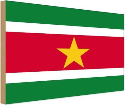 Immagine prodotto di vianmo Insegna in legno 20x30 cm Bandiera Surinames Flag of Suriname