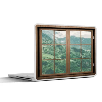Produktbild von MuchoWow® Laptop Aufkleber Sticker Cover Aussicht - Bäume - Natur 40x30 cm - Laptop Dekoration - Selbstklebend