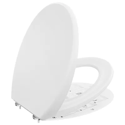 Produktbild von CECIPA WC-Sitz O-Form Toilettendeckel mit Absenkautomatik & Quick-Release Funktion,Antibakterieller Toilettensitz aus Duroplast, Weiß