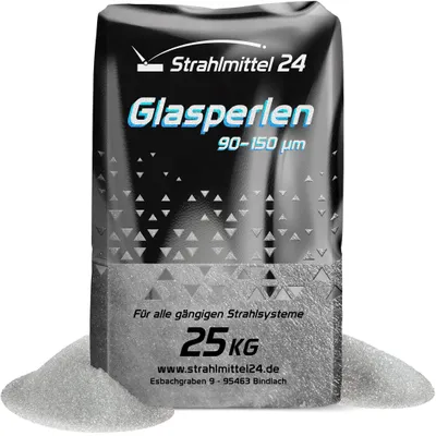 Produktbild von 25 kg Glasperlen Strahlmittel 90-150 µm