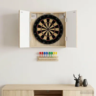 Produktbild von Möbel Dartboard Schrank ARNHEM Sonoma-Eiche 52,5 x 10,5 x 53,5 cm - Dartpfeile &26759