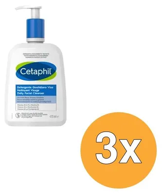 Produktbild von 3x Cetaphil Daily Gesichtsreiniger (470 ml)