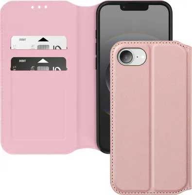 Immagine prodotto di Avizar, custodia flip per iPhone 16e con portacarte e supporto video, rosa