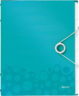 Produktbild von Leitz Ordnungsmappe WOW 46330051 DIN A4 6Fächer PP eisblau