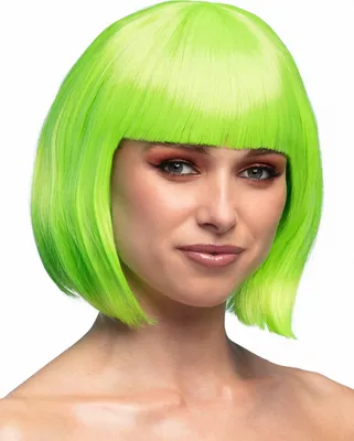Immagine prodotto di Parrucca Bob taglio alla paggetto verde lime - Taglia unica