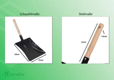 Zdjęcie produktu dla Miotła ogrodowa z szufelką i trzonkiem teleskopowym Novaliv (1, zestaw miotła ogrodowa + szufelka, czarny)