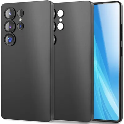 Produktbild von NALIA Phantom für Samsung Galaxy S25 Ultra - 0,3mm Slim Cover - Schwarz Opak