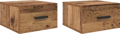 Zdjęcie produktu dla Szafka Nocna 2 pcs Stare drewno 35 x 35 x 20 cm