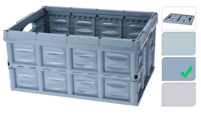 Produktbild von Klappbox Einkaufsbox 45L grau 52,5 x 39 x 25,5 cm