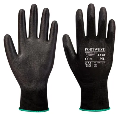 Image de Portwest A120 Gant enduitPolyuréthaneBlack Taille S