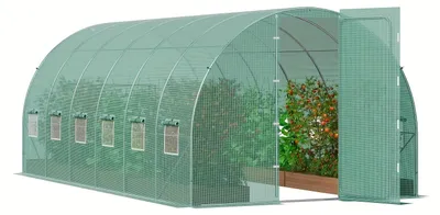 Produktbild von Kweekkas - Gewächshaus - Gartenhaus - Gewächshaus - Folientunnel - Begehbarer Tunnel - Verzinktes Stahlgestell