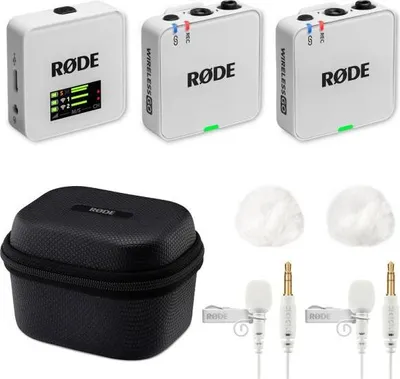 Obrázok produktu pre Rode Wireless GO Gen 3 WH s nabíjacím puzdrom + 2x Lavalier GO a 2x WS05
