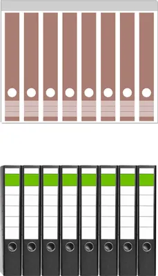 Produktbild von Wallario 8 Stück schmale Ordner inkl. Klebeetiketten mit Motive Pastellpink -  Set mit Rückenschildern / Ordnerrücken Stickern