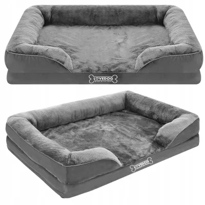 Produktbild von Lovedog OrtoMax Orthopädisches Hundebett XL 100x75 cm Dunkelgrau