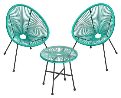 Obrázek produktu pro Sada zahradního nábytku pro balkon (3 kusy) - zahradní set - venkovní posezení - ergonomický design