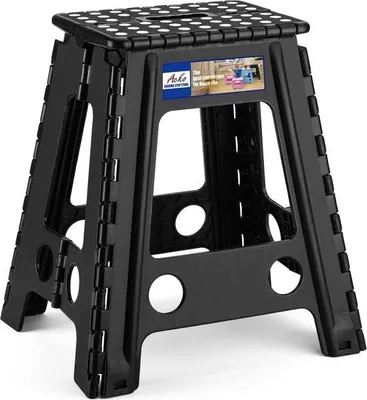 Produktbild von Famanu Klapphocker 46 cm - Schwarz, tragbar und platzsparend