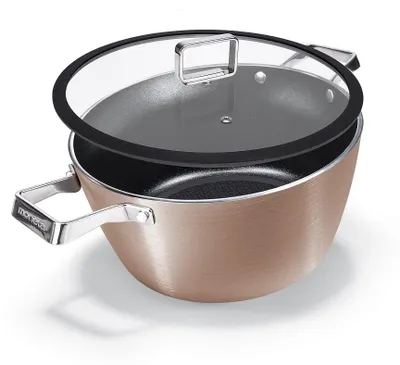 Image de Moneta - Casserole 24 cm Rose Gold Diamant pour plaques à induction