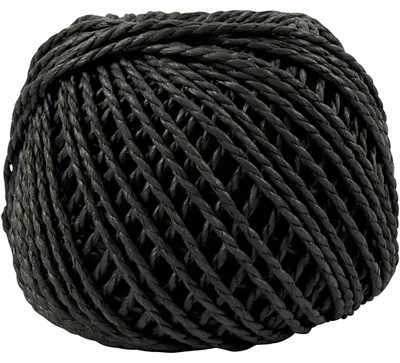 Produktbild von Papiergarn, Dicke 2,5-3 mm, Schwarz, 150 g, 40 m/ 1 Knäuel [HOB-41725]