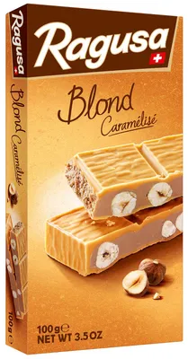 Produktbild von Camille Bloch Ragusa Blond, Milchschokolade, 100 g, Schweiz, 1 Stück(e), Cocoa, Milch, Nüsse