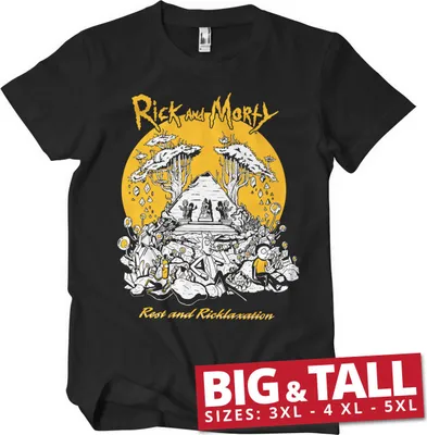 Produktbild von Rest And Ricklaxation Big & Tall T-Shirt - 4XL - Black