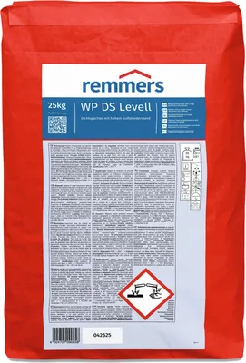 A red bag of Remmers WP DS Levell Dichtspachtel 25kg.