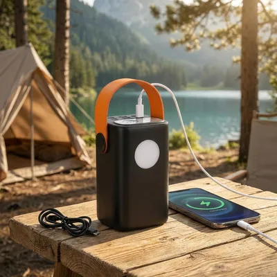 Produktbild von Starke Powerbank 60000mAh, 100W, USB-C PD Externer Akku: Mobiles Ladegerät mit LED Lampe für Laptop, Notebook, Smartphone - Schnelles Laden