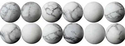 Obrázek produktu pro Šperky DIY – přírodní bílý howlit – 60 kusů – 6 mm