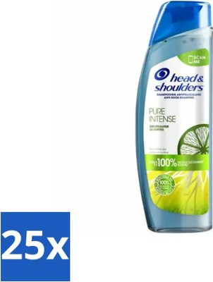 Zdjęcie produktu dla Head & Shoulders – Szampon przeciwłupieżowy – Pure Intense – Regulujący wydzielanie sebum – 250 ml – Opakowanie ekonomiczne – 25 sztuk